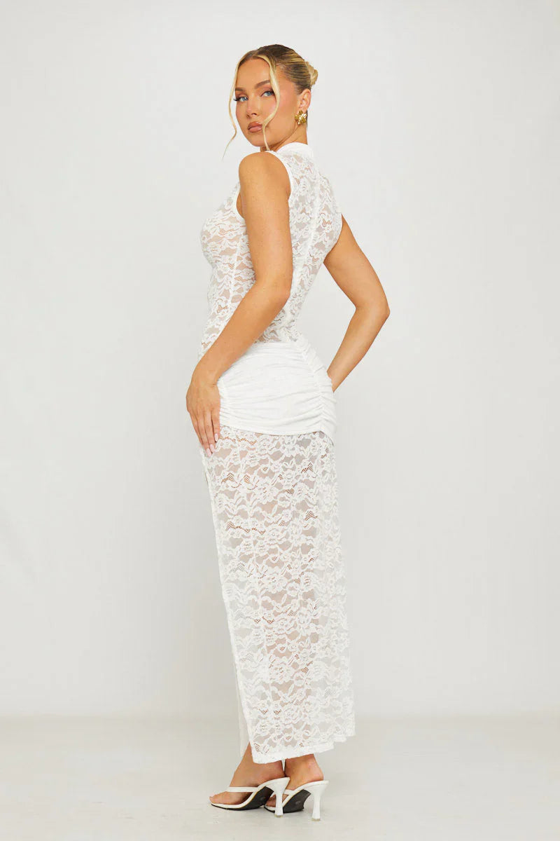 Vestido Lingerie Aurélie Blanc