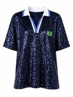 Camisa Polo Paetê Pátria Glamour