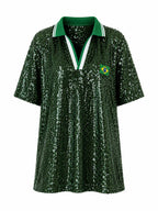 Camisa Polo Paetê Pátria Glamour