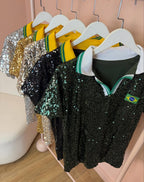 Camisa Polo Paetê Pátria Glamour