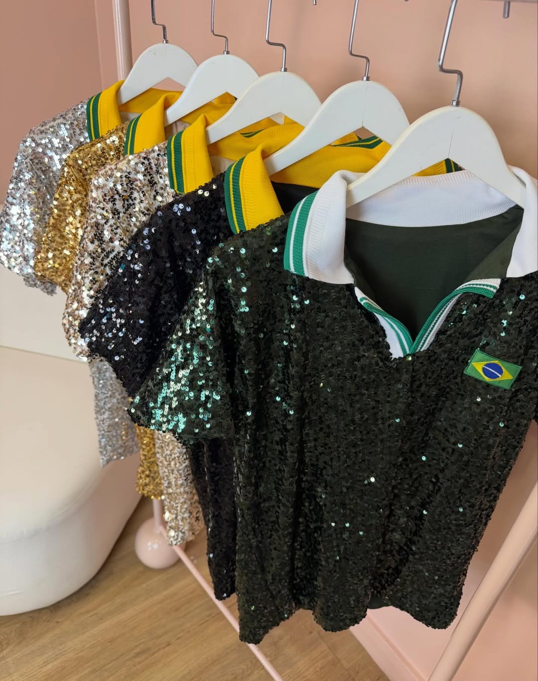 Camisa Polo Paetê Pátria Glamour