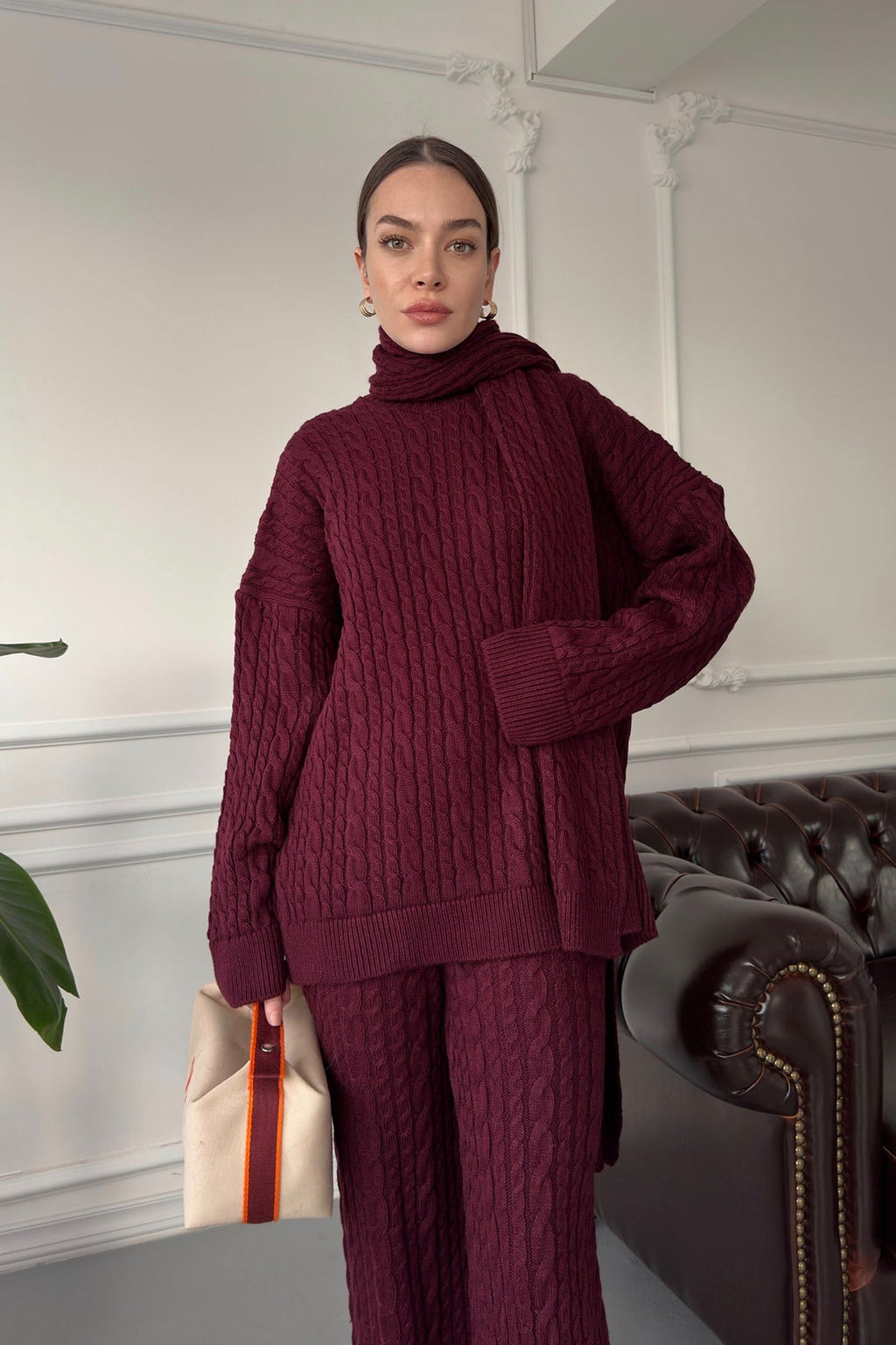 Trijunto Diana - Calça, blusa e cachecol