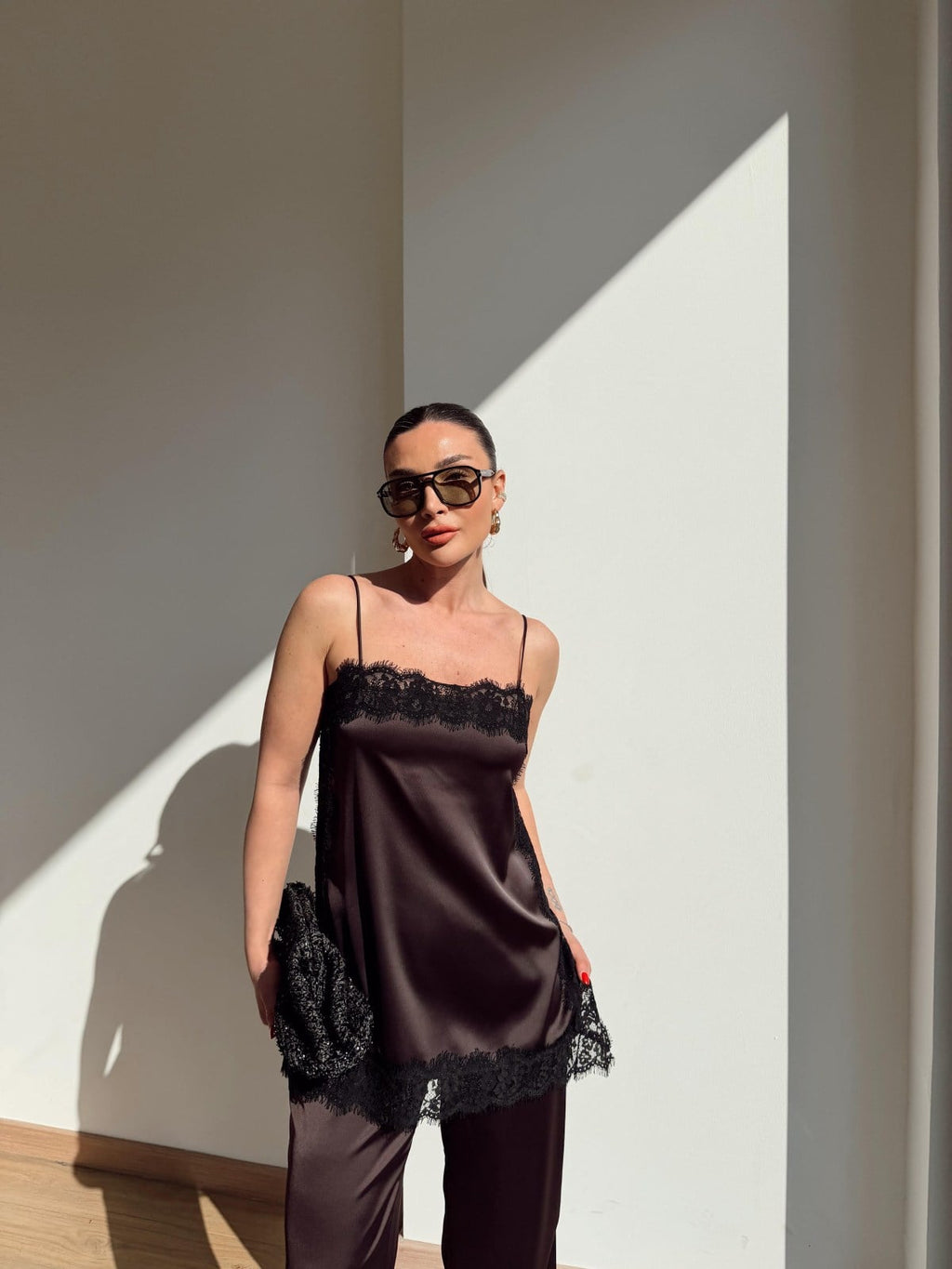 Conjunto Charlotte Marrom