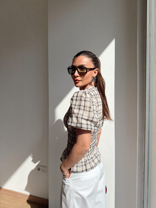 Blusa Madri Xadrez